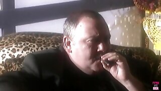 Gorgeous Lezzies Passionately Eat Cootchie And Use A Belt Cock As The Dude Smokes His Cigar